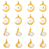 CHGCRAFT 16Pcs 4 Style Glass Charms FIND-CA0006-77-1