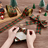 Red and Green Checkered Christmas Polycotton Ribbon OCOR-PH0005-70-3