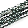 Baking Paint Transparent Glass Beads Strands DGLA-N011-6mm-07-1