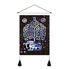 Colorful Elephant Polyester Wall Hanging Tapestry TREE-PW0001-96B-1