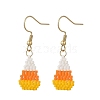 Halloween Glass Candy Corn Dangle Earrings EJEW-MZ00801-3