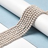 Cubic Zirconia Imitation Pearl Bead Strands ZIRC-P109-03B-01-2