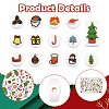 112Pcs 14 Styles Christmas Printed Opaque Acrylic Beads OACR-FS0002-69-2