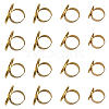 CHGCRAFT 16Pcs 4 Size Adjustable Brass Finger Rings Components KK-CA0002-22G-1