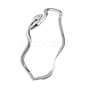 304 Stainless Steel Cuff Bangles for Women BJEW-Z078-09P-1