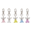 10Pcs 5 Styles Acrylic Angel Pendant Decorations HJEW-JM02730-S-1