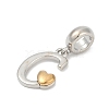 Brass European Dangle Charms KK-Z097-01C-GP-2
