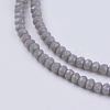 Electroplate Glass Beads Strands GLAA-F076-FR06-3