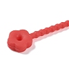 Flower Shape Silicone Cable Zip Ties AJEW-C034-01B-2