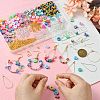 DIY Butterfly Glass & Flower Polymer Clay Beaded Earring Making Kit DIY-YW0008-64-5