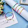 5Pcs 5 Color Braided Nylon Thread Cord Bracelets Set BJEW-SW00049-05-4