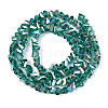Electroplate Transparent Glass Beads Strands GLAA-N021-4mm-05-2