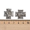Tibetan Style Alloy Cross with Jesus Alloy Pendants for Easter Jewelry LS-K0P62051-2