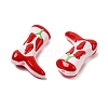 Boot Baking Paint Glass Enamel  Beads LAMP-C020-02M-2