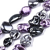 Electroplated Natural Freshwater Shell Beads Strands SHEL-R113-01B-1
