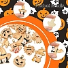 14Pcs 7 Styles Halloween Theme Rack Plating Luminous Alloy Enamel Pendants ENAM-FS0002-10G-2