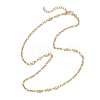 304 Stainless Steel Leaf Flower Chain Necklaces for Women NJEW-JN05589-4