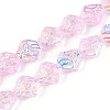 Transparency Electroplate Glass Beads Strands GLAA-T023-41A-04-1
