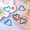 5Pcs Zinc Alloy Spring Gate Rings FIND-TA0009-73C-6