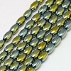 Electroplate Non-magnetic Synthetic Hematite Beads Strands G-J168-5x3mm-03-1