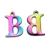 Ion Plating(IP) 304 Stainless Steel Alphabet Charms STAS-H122-B-M-1