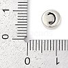 925 Sterling Silver Flat Round with Letter Beads STER-G044-01AS-C-3