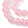 Crackle Baking Paint Imitation Jade Glass Beads Strands DGLA-T003-10mm-01-2