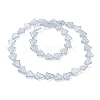 Transparent Electroplate Glass Beads Strands EGLA-C002-PL01-3