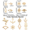 GOMAKERER 80Pcs 8 Styles Alloy Connector Charms FIND-GO0001-05-2