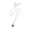 4Pcs 4 Styles Natural Amethyst & Heated Citrine & Apatite & Dyed Green Jade Copper Wire Wrapped Hexagram Pendant Brass Cable Chain Necklaces for Women NJEW-TA00258-4