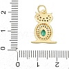 Brass Micro Pave Cubic Zirconia Pendants KK-F938-34G-03-3