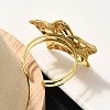 304 Stainless Steel Open Cuff Ring for Women RJEW-B109-03G-02-4