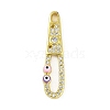 Brass Micro Pave Cubic Zirconia Pendants KK-B114-02G-02-1