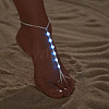Luminous Resin Round Beaded with Glass Seed Beaded Anklets WG45460-03-1