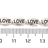 Oval with Word Love Tibetan Style Alloy Bead Strands X-TIBEB-O007-24-LF-4