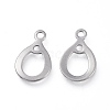 201 Stainless Steel  2-Loop Link Pendants STAS-L232-085P-2