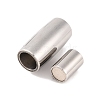 Tarnish Resistant 304 Stainless Steel Magnetic Clasps with Glue-in Ends STAS-K006-15C-4