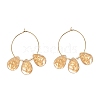 Synthetic Other Watermelon Stone Glass Teardrop Beaded Hoop Earrings EJEW-JE04787-04-1