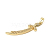 Brass Micro Pave Clear Cubic Zirconia Pendants KK-E804-15G-2