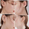 9Pcs 9 Style Flower & Tree & Leaf & Initial Letter V & Bowknot Cubic Zirconia Stud Earrings JX189A-7