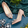 2Pcs Platinum Alloy & Rhinestone Detachable Shoe Buckle Clips FIND-FG0003-11-4