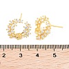 925 Sterling Silver Micro Pave Cubic Zirconia Stud Earrings Findings EJEW-B038-15G-3