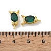 Brass Pave Single Cubic Zirconia Peg Bails Pin Charms KK-D226-01G-02-3