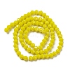 Opaque Solid Color Electroplate Glass Beads Strands EGLA-A039-P4mm-A05-2