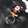 Rotatable Handmade Lampwork Rings RJEW-P158-02A-2