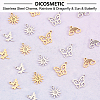 DICOSMETIC 32Pcs 8 Style 304 Stainless Steel Charms STAS-DC0009-29-4