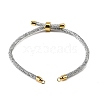 Adjustable Round Polyester Braided Cord Bracelet Making FIND-G117-01G-03-1