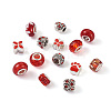 Cheriswelry 98Pcs 23 Style Alloy Enamel European Beads MPDL-CW0001-01-8