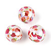 Printed Opaque Acrylic Beads MACR-T048-04E-1