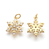 Brass Micro Pave Cubic Zirconia Pendants X-KK-F774-10G-NR-2